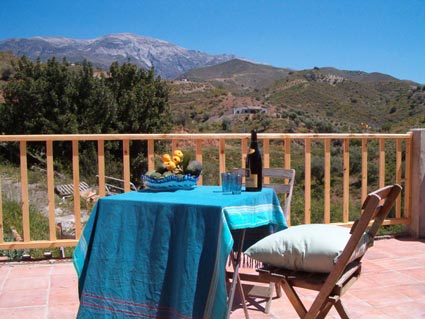 Rustic One Bedroom Apartment To Rent, near Rubite Costa del Sol, Terrace view